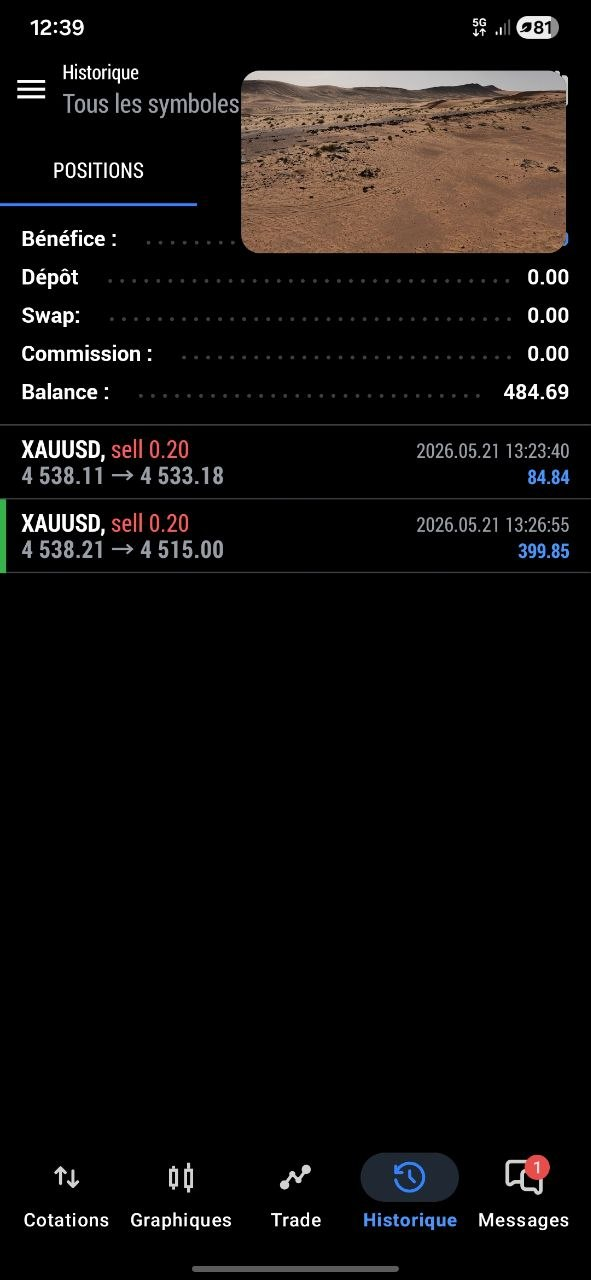 « Balance 484,69 : +399,85$ d'un coup sur le gold »